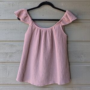 Carve Designs Corrine Top 100% Organic Cotton Size Medium Mauve Dark Fawn Boho